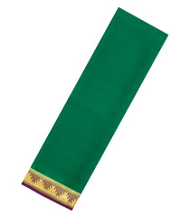 Green Woven Mysore Silk Saree With Contrast Zari Border-MS3321