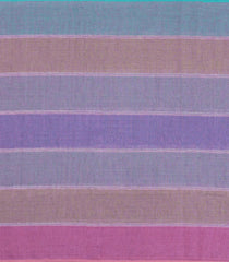 Multi Colour Handloom Linen Saree With Stripes-LI0739