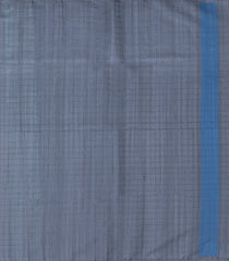 Turquoise Printed Kora Soft Silk Saree With Checks & Contrast Pallu-SO4732