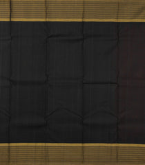 Red Handloom Korvai Kanchipuram Silk Saree With Stripes & Temple Border-KA14024