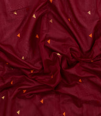 Crimson Handloom Maheswari Silk Cotton Saree With Buttas & Zari Border-SC4875