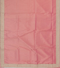 Peach Woven Synthetic Blended Saree With Embroidered Motifs-EN2048