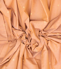 Light Peach Handloom Kanchi Cotton Saree With Floral Buttas-KC1504