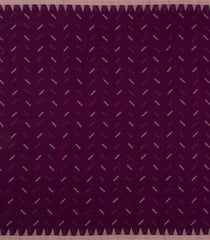 Burgundy Handloom Bengal Cotton Saree With Chevron Buttas-BG1581