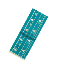 Cyan Woven Pure Organza Silk Saree With Zari Stripes & Buttas-KS1075