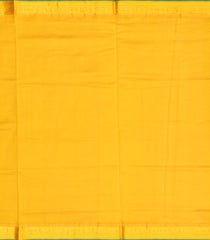 Peacock Blue Handloom Korvai Silk Cotton Saree With Contrast Border-SC3709