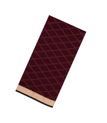 Maroon Woven Bengal Cotton Saree With Diamond Jaal-BG1902