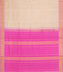 Taupe Handloom Silk Cotton Saree With Contrast Zari Border-SC4633