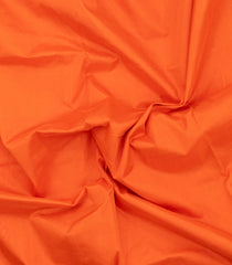 Orange Handloom 9 Yards Silk Cotton Saree With Contrast Border-SC4692