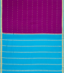 Purple Woven Mysore Silk Saree With Buttas-MS3423