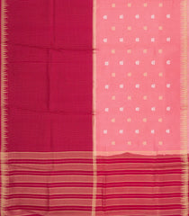 Peach & Magenta Woven Blended Viscose Half & Half Saree-BL5522