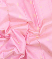 Baby Pink Handloom Korvai Kanchipuram Silk Saree With Checks & Kanchipuram Butta Silk Sarees-KA16584