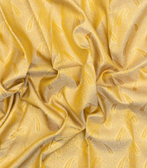 Cream Handloom Kanchipuram Silk Saree With Floral Vine Motifs-KA15845