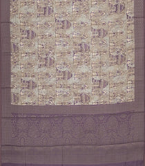 Lilac Woven Art Dola Silk Saree With Brocade & Printed Motifs-BL4219