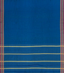 Blue Woven Chirala Cotton Saree With Printed Blouse-CR1510