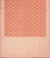 Peach Woven Art Tissue Dupion Saree With Floral Zari Buttas-BL5892