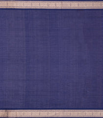 Navy & Steel Blue Handloom Soft Silk Cotton Saree With Stripes-SC4570