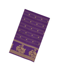 Lilac Printed Synthetics Dola Saree Zari Stripes & Buttas-BL5280
