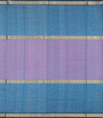 Purple Handloom Silk Cotton Saree With Zari Buttas & Contrast Border-SC4822