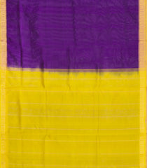 Purple Handloom 9 Yards Silk Cotton Saree With Contrast Border-SC4688