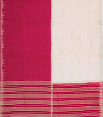 Red & Off White Woven Blended Viscose Half & Half Saree-BL5525