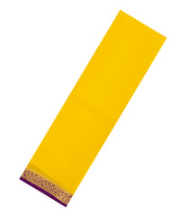 Yellow Woven Mysore Silk Saree With Contrast Border-MS3431