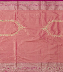Magenta Woven Pure Silk Saree With Meena Floral & Hand Embroidered Motifs-EN1802