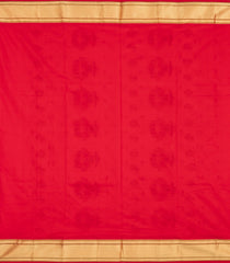 Red Handloom Paithani Silk Saree With Meena Buttas-PA1116