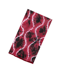 Red Printed Chanderi Cotton Saree With Tie & Dye Motifs-CC1377