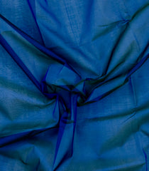 Blue Handloom Silk Cotton Saree With Contrast Border-SC4709