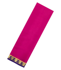 Magenta Woven Mysore Silk Saree With Contrast Zari Border-MS3863
