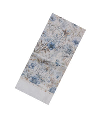 Cream Handloom Linen Saree With Printed Floral Motifs-LI0760