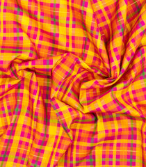 Multi Colour Handloom Korvai Kanchipuram Silk Saree With Checks-KA16434
