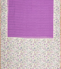 Pink Printed Synthetic Linen With Contrast Border-SY0288