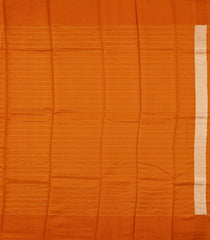 Rust Handloom Banarasi Silk Saree With Zari Checks-BE1872