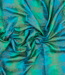 Cyan & Aquamarine Printed Synthetics Tussar Saree With Zari Motifs-SY0300