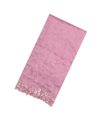 Dusty Pink Woven Pure Organza Silk Saree With Floral Hand Embroidery -EN2109