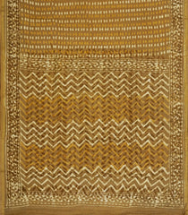 Beige Handloom Chanderi Cotton Saree With Printed Motifs-CC1365