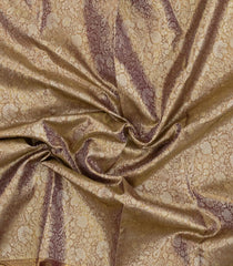 Beige Woven Tissue Silk Saree With Floral Zari Motifs-KA15555
