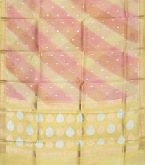 Multi Colour Handloom Banarasi Silk Saree With Floral Buttas-BE1721