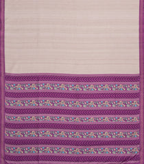 Taupe Printed Synthetic Kotha Silk Saree With Contrast Border-SY0537