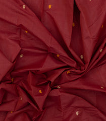 Crimson Handloom Kanchi Cotton Saree With Mango Buttas-KC1733