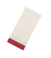 White Woven Bengal Cotton Saree With Crimson Border-BG1538
