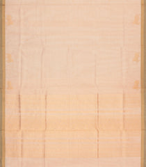 Light Peach Handloom Silk Cotton Saree With Zari Buttas-SC4580