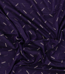 Violet Handloom Bengal Cotton Saree With Chevron Buttas-BG1584