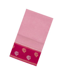 Dusty Pink Woven Blended Viscose Saree With Buttas-BL5693