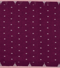 Magenta Woven Bengal Cotton Saree With Coin Motifs-BG1807