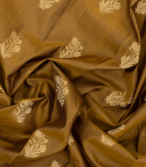 Oil Mustard Kanchipuram Silk Saree With Floral Buttas-KA14932