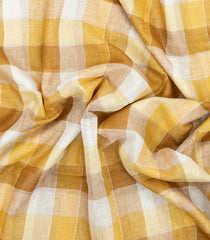 Sandal Woven Linen Saree With Checks-LI0721