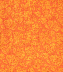 Orange & Pink Woven Crepe Silk Saree With Printed Floral Motifs-PS0521